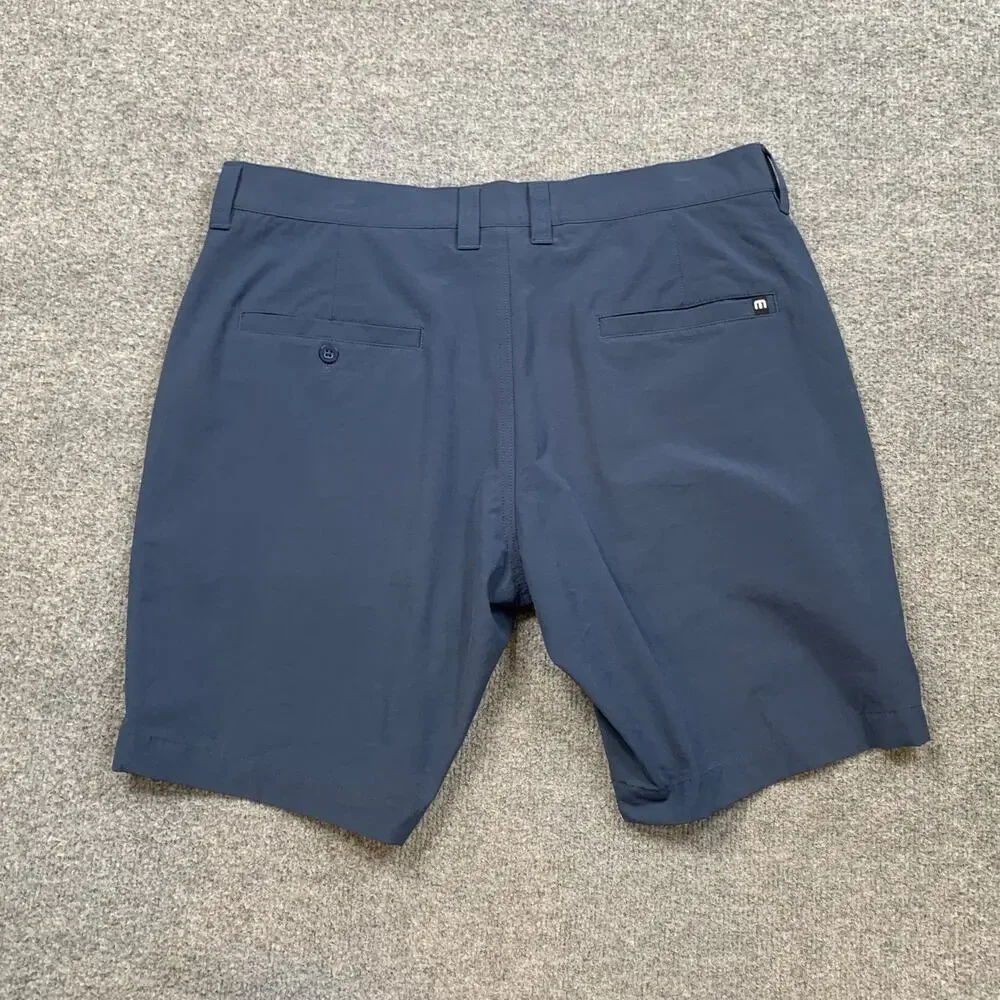 Travis Mathew Shorts Mens 34 Navy Bermuda Golf Stretch Lightweight Performance